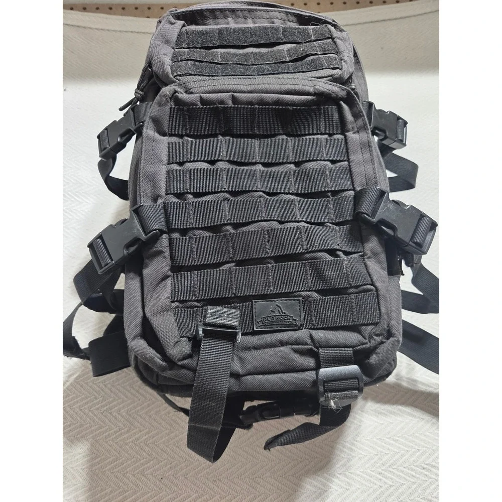 Red Rock Outdoor Gear Tactical MOLLE Backpack Black 15